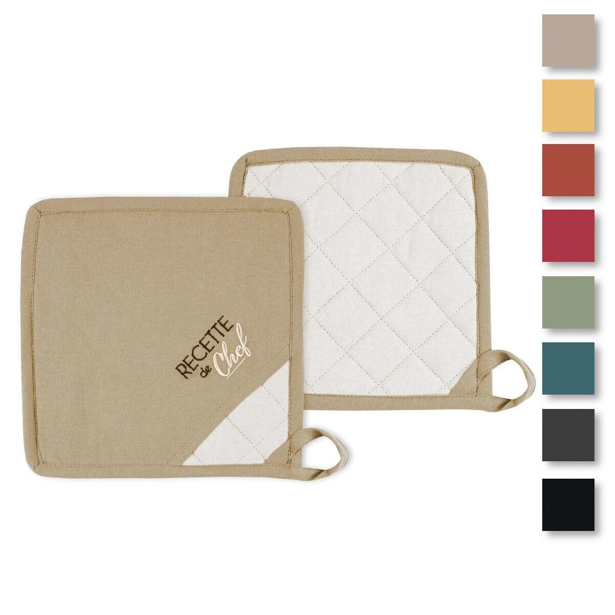 Set 2 Presine Recette De Chef In Puro Cotone K763 1 Set 2 Presine Recette De Chef In Puro Cotone K763