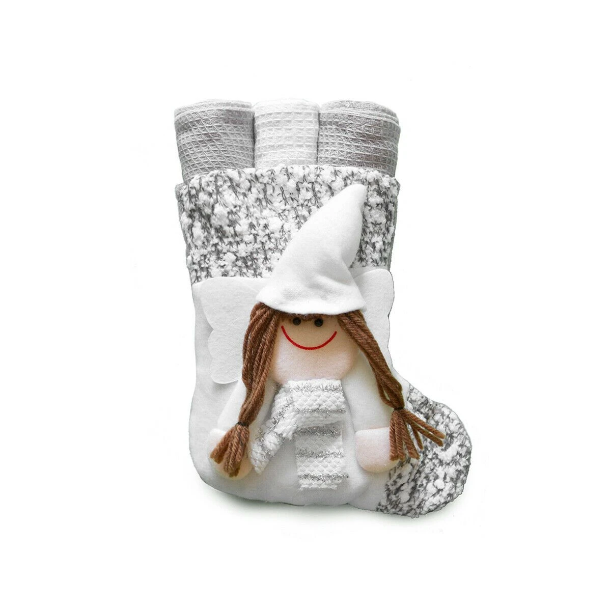 Set 3 Lavette Fatina Con Calza In Feltro Z758 1 Set 3 Lavette Fatina Con Calza In Feltro Z758