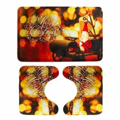 Set 3 Pz Tappetini Da Bagno Natalizi Merry Christmas In Memory Foam Z670