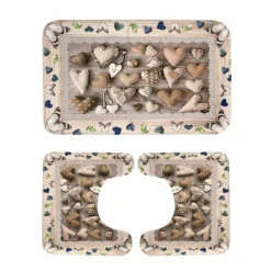 Vittoria Set 3 Pz Tappetini Da Bagno Be Mine In Memory Foam W789