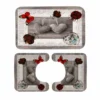 Vittoria Set 3 Pz Tappetini Da Bagno Butterfly In Memory Foam W780