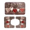 Vittoria Set 3 Pz Tappetini Da Bagno Cuori Tirolesi In Memory Foam W785