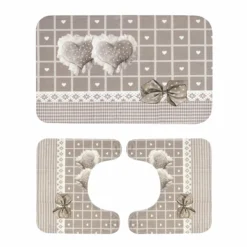Vittoria Set 3 Pz Tappetini Da Bagno Fiocco In Memory Foam W782