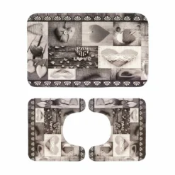 Vittoria Set 3 Pz Tappetini Da Bagno Love In Memory Foam W786