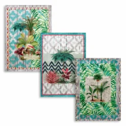 Set 3 Strofinacci Da Cucina Calluna In Puro Cotone 50x70 Cm V529