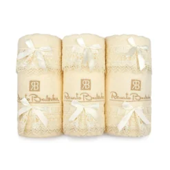 Set 3+3 Asciugamani Ilde Di Renato Balestra In Spugna Con Pizzo W829