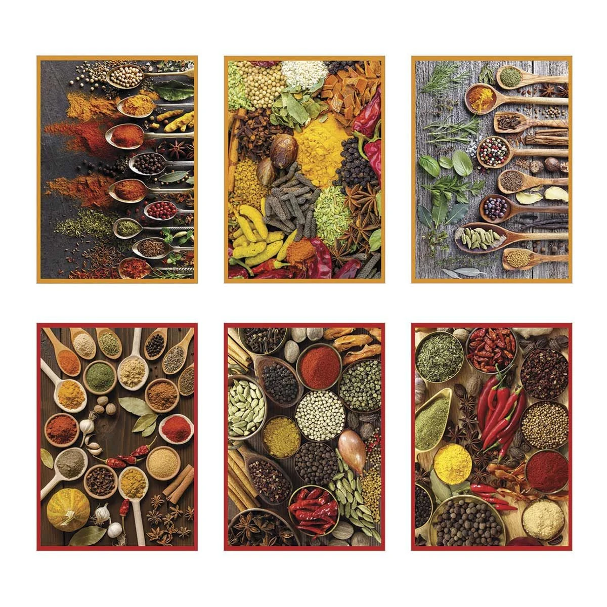 Set 6 Strofinacci Cucina Asciugapiatti Spezie In Puro Cotone K069 2 Set 6 Strofinacci Cucina Asciugapiatti Spezie In Puro Cotone K069 - immagine 2