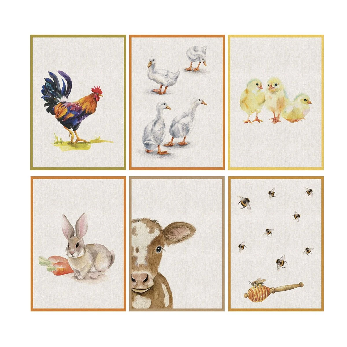 Set 6 Strofinacci Cucina Asciugapiatti Farm In Puro Cotone W591 2 Set 6 Strofinacci Cucina Asciugapiatti Farm In Puro Cotone W591 - immagine 2