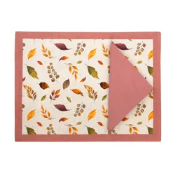 Set Tovaglietta + Tovagliolo Margaret In Puro Cotone Con Stampa Digitale W484 -Articoli Per La Casa set americano margaret rosa 1 1