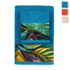 Set Asciugamani 1+1 Cardif Di Morbidissimi In Spugna K574