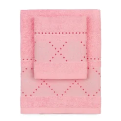 Set Asciugamani 1+1 Kepo Di Biancaluna In Spugna 450 Gr/mq J310 -Articoli Per La Casa set asciugamani 11 kepo di biancaluna in spugna 450 grmq rosa 1