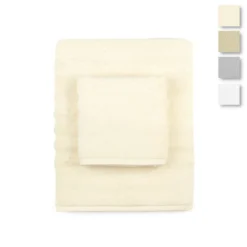 Set Asciugamani 1+1 Luxury Di Carrara In Spugna 600 Gr/mq Z412