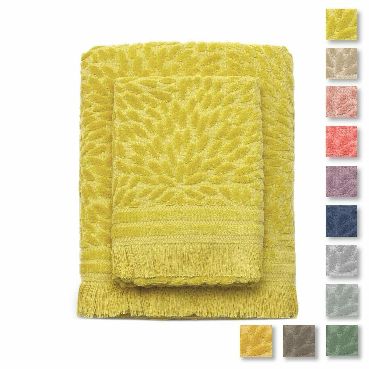 Set Asciugamani 1+1 Petali Di Randi In Spugna 450 Gr/mq W521 1 Set Asciugamani 1+1 Petali Di Randi In Spugna 450 Gr/mq W521