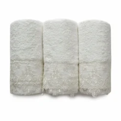 Set 3+3 Asciugamani Renato Balestra Art. Noemi Spugna Con Pizzo S350