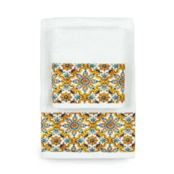 Set Asciugamani 1+1 Capri Di Morbidissimi In Spugna W417 -Articoli Per La Casa set asciugamani capri morbidissimi bianco 3