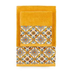 Set Asciugamani 1+1 Capri Di Morbidissimi In Spugna W417 -Articoli Per La Casa set asciugamani capri morbidissimi oro 3