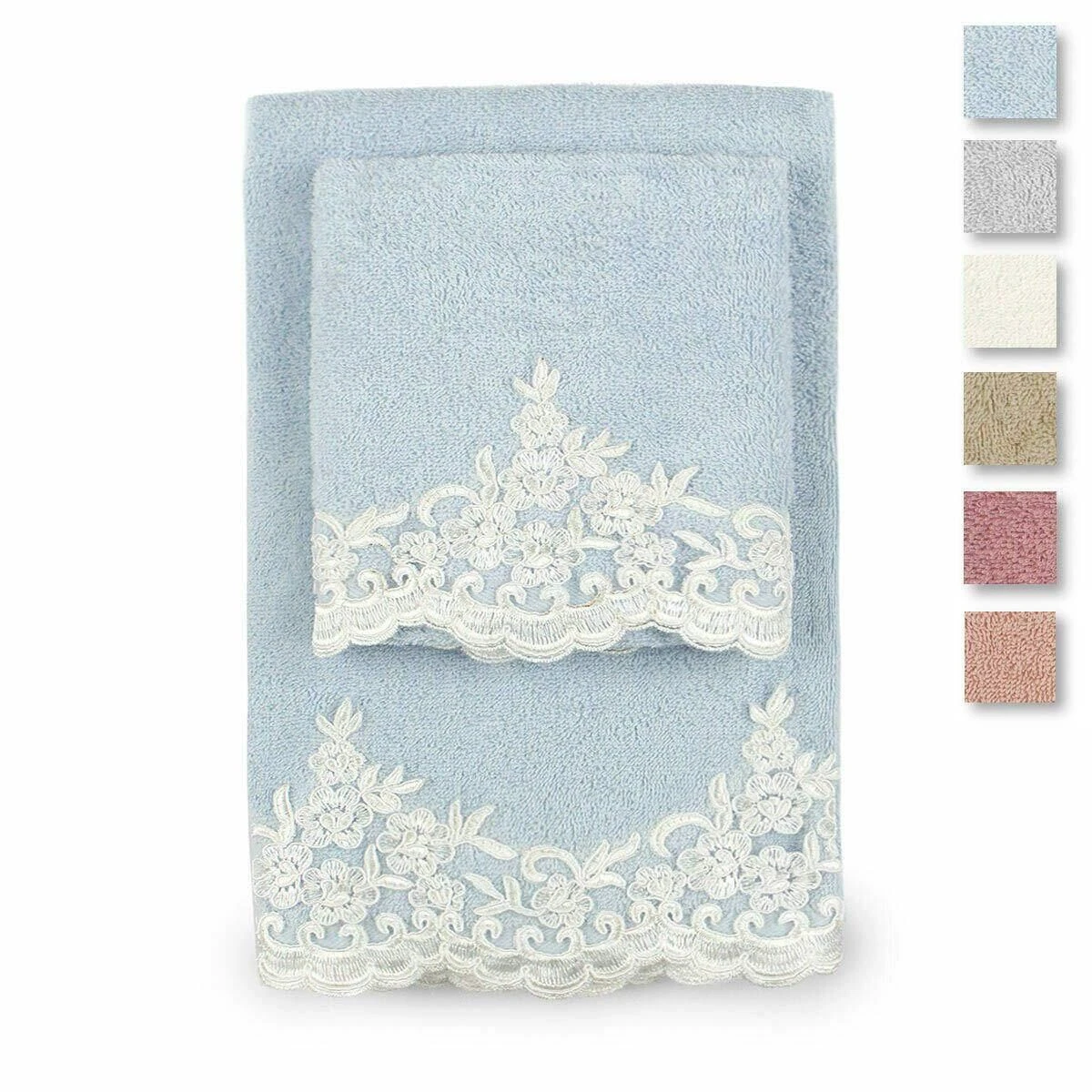 Set Asciugamani 1+1 Daniela Di Morbidissimi In Spugna W418 1 Set Asciugamani 1+1 Daniela Di Morbidissimi In Spugna W418