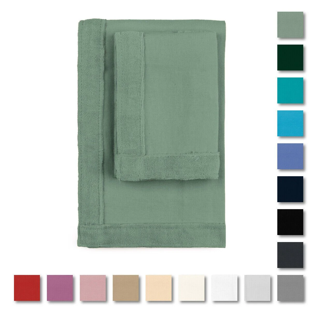 Set Asciugamani Monoterry 1+1 Di Morbidissimi In Cotone E Spugna J532 1 Set Asciugamani Monoterry 1+1 Di Morbidissimi In Cotone E Spugna J532