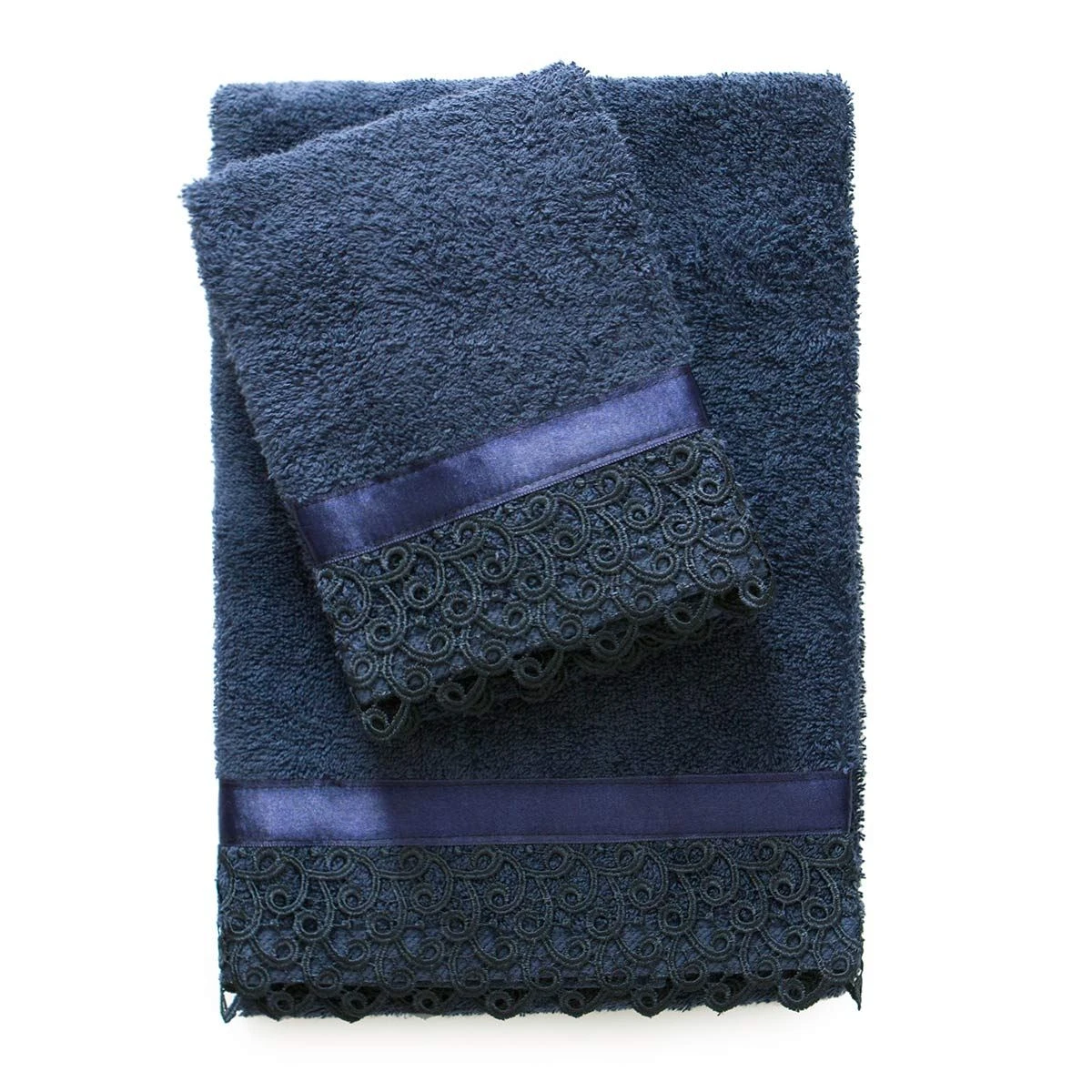 Set Asciugamani Spugna 1+1 Sofia Di Morbidissimi Con Macramè V847 5 Set Asciugamani Spugna 1+1 Sofia Di Morbidissimi Con Macramè V847 - immagine 5