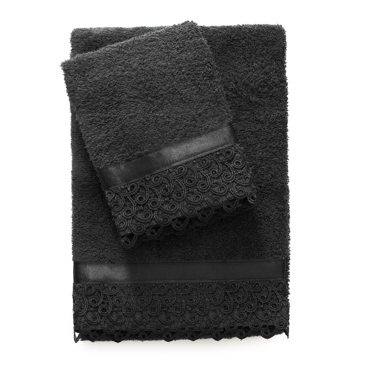 Set Asciugamani Spugna 1+1 Sofia Di Morbidissimi Con Macramè V847 6 Set Asciugamani Spugna 1+1 Sofia Di Morbidissimi Con Macramè V847 - immagine 6