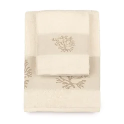 Set Asciugamani 1+1 Corallo In Spugna Y609 7 Set Asciugamani 1+1 Corallo In Spugna Y609 -Articoli Per La Casa set asciugamano 11 corallo in spugna di cotone beige 1