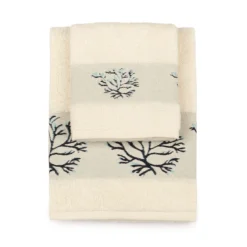 Set Asciugamani 1+1 Corallo In Spugna Y609 9 Set Asciugamani 1+1 Corallo In Spugna Y609 -Articoli Per La Casa set asciugamano 11 corallo in spugna di cotone blu 1