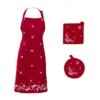 Set Grembiule + 2 Presine Natalizio Elliot In Puro Cotone K831