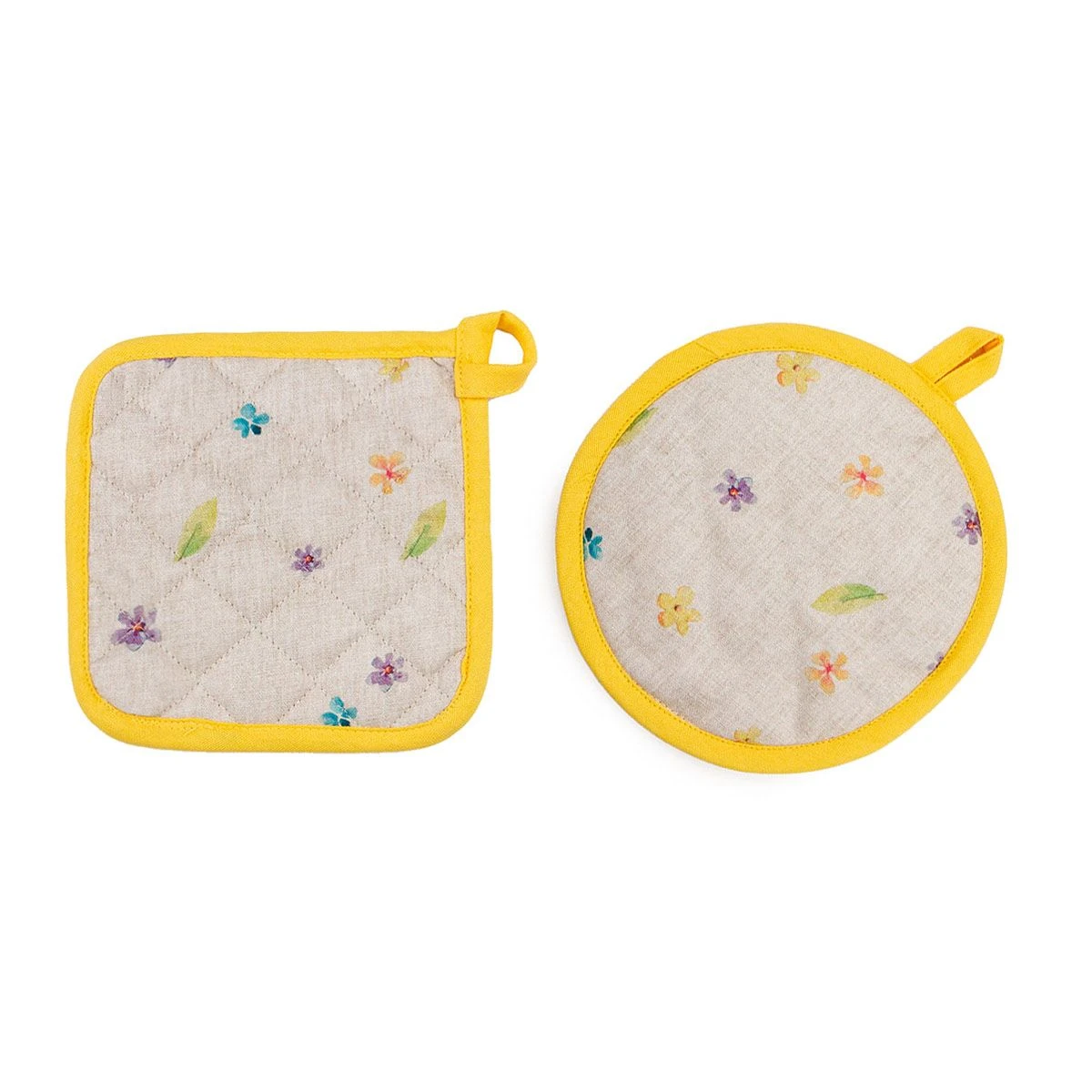 Set Grembiule + Presine Flora In Puro Cotone K152 2 Set Grembiule + Presine Flora In Puro Cotone K152 - immagine 2