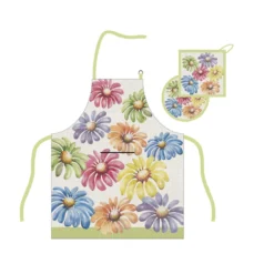 Set Grembiule + Presine Iole In Puro Cotone K141 -Articoli Per La Casa set grembiule presine iole in puro cotone 2