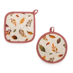 Set 2 Presine Margaret In Puro Cotone Con Stampa Digitale W486 -Articoli Per La Casa set presine margaret rosa 1 1