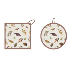 Set 2 Presine Margaret In Puro Cotone Con Stampa Digitale W486 -Articoli Per La Casa set presine margaret rosa 2 1