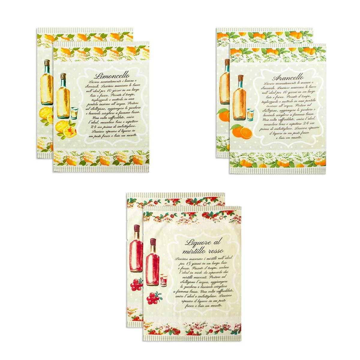 Set 6 Strofinacci Cucina Aasciugapiatti Liquori In Spugna Y376 2 Set 6 Strofinacci Cucina Aasciugapiatti Liquori In Spugna Y376 - immagine 2