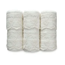 Set 3+3 Asciugamani Renato Balestra Art. Jennifer Spugna Con Pizzo Q252