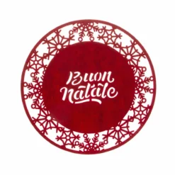 Sottopiatto Natalizio Merry Christmas In Feltro Tondo Z557