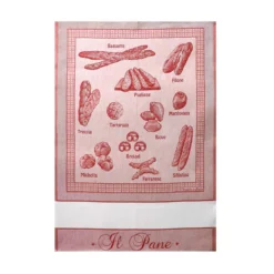 Strofinaccio Cucina Asciugapiatti Il Pane In Puro Cotone Z329 -Articoli Per La Casa strofinaccio cucina asciugapiatti il pane in puro cotone rosso 1