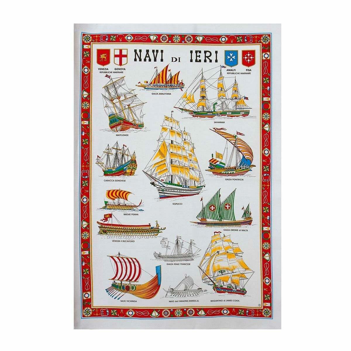Strofinaccio Cucina Asciugapiatti Le Navi Di Ieri In Puro Cotone V089 1 Strofinaccio Cucina Asciugapiatti Le Navi Di Ieri In Puro Cotone V089