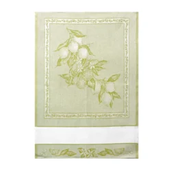 Strofinaccio Cucina Asciugapiatti Limoni In Puro Cotone Z330 -Articoli Per La Casa strofinaccio cucina asciugapiatti limoni in puro cotone verde 1