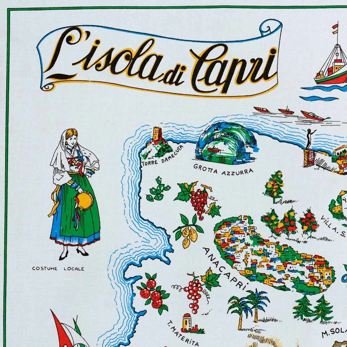 Strofinaccio Cucina Asciugapiatti L‘isola Di Capri In Puro Cotone U056 2 Strofinaccio Cucina Asciugapiatti L‘isola Di Capri In Puro Cotone U056 - immagine 2