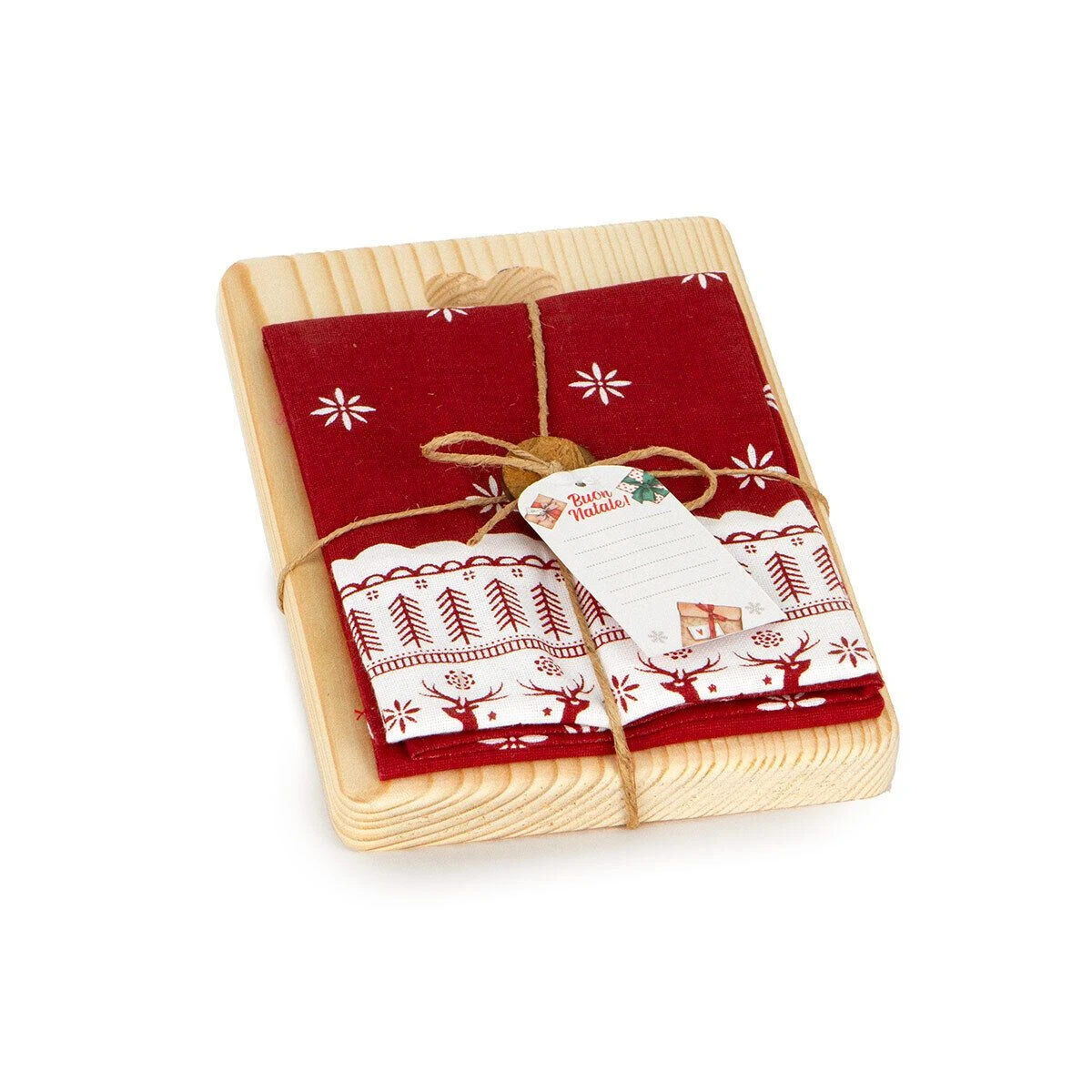 Tagliere + Strofinaccio Natalizio Deer X146 1 Tagliere + Strofinaccio Natalizio Deer X146
