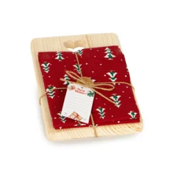 Tagliere + Strofinaccio Natalizio Forest X148