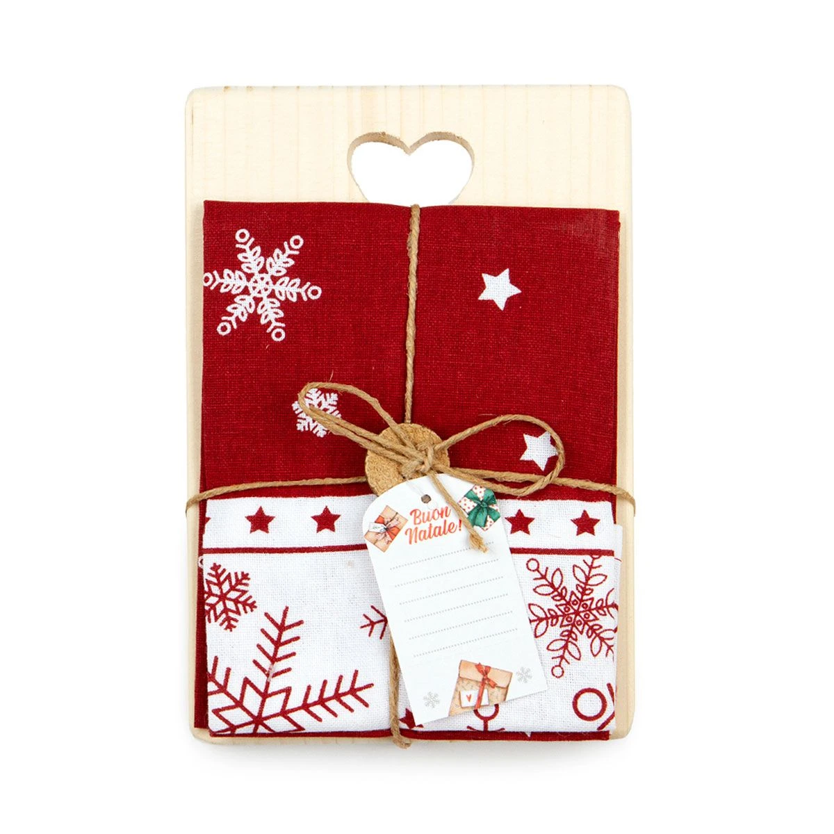 Tagliere + Strofinaccio Natalizio Snowflake X145 2 Tagliere + Strofinaccio Natalizio Snowflake X145 - immagine 2