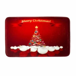 Tappetino Da Bagno Natalizio Happy New Year In Memory Foam Z696