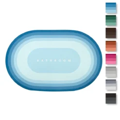 Tappetino Bagno Bathroom Shade Antiscivolo Ovale J631