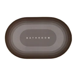 Tappetino Bagno Bathroom Shade Antiscivolo Ovale J631 -Articoli Per La Casa tappetino multiuso bathroom shade antiscivolo ovale antracite 1