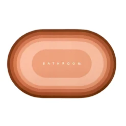 Tappetino Bagno Bathroom Shade Antiscivolo Ovale J631 -Articoli Per La Casa tappetino multiuso bathroom shade antiscivolo ovale brown 1