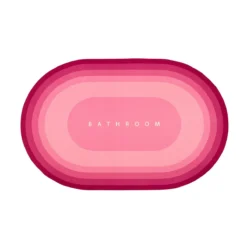 Tappetino Bagno Bathroom Shade Antiscivolo Ovale J631 -Articoli Per La Casa tappetino multiuso bathroom shade antiscivolo ovale fucsia 1