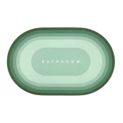 Tappetino Bagno Bathroom Shade Antiscivolo Ovale J631 -Articoli Per La Casa tappetino multiuso bathroom shade antiscivolo ovale verde 1
