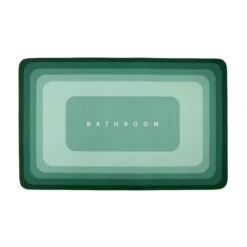 Tappetino Bagno Bathroom Shade Antiscivolo Rettangolare J632 -Articoli Per La Casa tappetino multiuso bathroom shade antiscivolo rettangolare verde 1