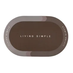 Tappetino Multiuso Living Simple Antiscivolo Ovale J629 -Articoli Per La Casa tappetino multiuso living simple antiscivolo ovale nero 3