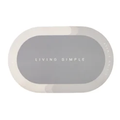 Tappetino Multiuso Living Simple Antiscivolo Ovale J629 -Articoli Per La Casa tappetino multiuso living simple antiscivolo ovale perla 3